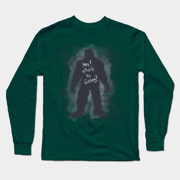 Curious Bigfoot Long Sleeve T-Shirt by Jldigitalcreations